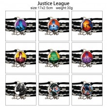 Justice League braided gemstone bracelet hand chai...