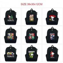 Snoopy anime canvas backpack bags