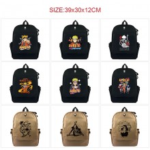 Naruto anime canvas backpack bags