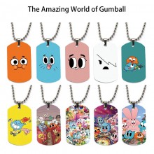The Amazing World of Gumball dog tag military army necklace
