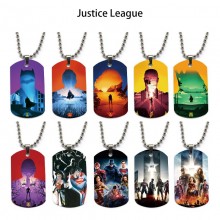 Justice League anime dog tag military army necklac...