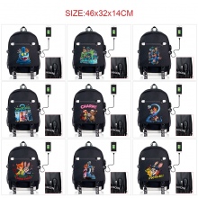 Zootopia USB charging laptop backpack school bags