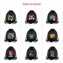 My Hero Academia anime drawstring backpack bag