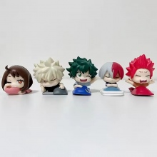 5pcs/set 6cm My Hero Academia sleeping anime figur...