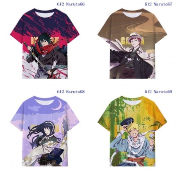 Naruto anime milk silk fabric t-shirt t shirts