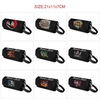 Attack on Titan anime canvas pen case pencil bags