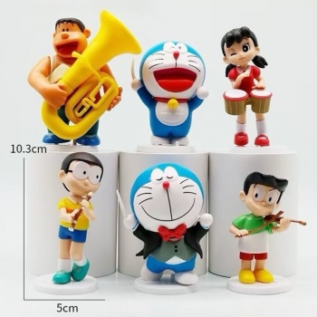 6pcs/set 10.3cm Doraemon Symphony anime figures(OPP bag)