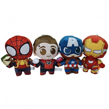 7.5inches Super Hero Iron Spider-man Captain America plush dolls(12pcs a set)
