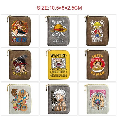 One Piece Zipper Short Wallet Card Holder Pack