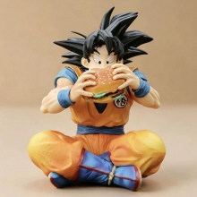 14cm Dragon Ball Son Goku Eat Hamburger anime Figure