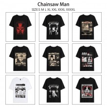 Chainsaw Man anime summer short sleeve cotton t-shirts