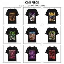 One Piece anime summer short sleeve cotton t-shirts