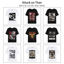 Attack on Titan anime summer short sleeve cotton t...