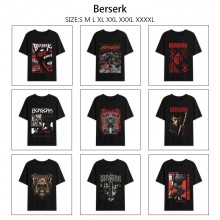 Berserk anime summer short sleeve cotton t-shirts