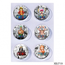 25mm One Piece Mini Capsule Badge Brooch Beans 6pcs