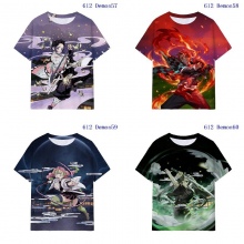 Demon Slayer anime milk silk fabric t-shirts