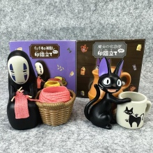 7cm No Face Man Kikis Black Cat Pen holder Pencil ...