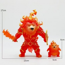 2pcs/set Flame Sword Shield Dog figures(OPP bag)