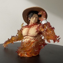 14cm One Piece Ace half body figure(can lightable)