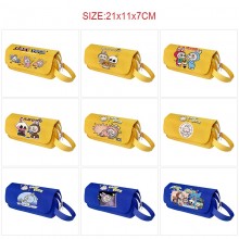 Labubu anime canvas pen case pencil bags