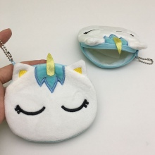 11cm Unicorn anime plush wallet coin purse