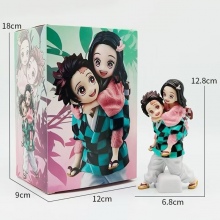 12.8cm Demon Slayer Kamado Tanjiro carrying Kamado Nezuko figures