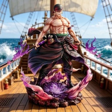 28cm One Piece Roronoa Zoro King of Hell anime fig...