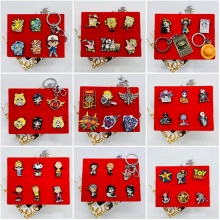 Pokemon One Piece Zelda Sailor Moon alloy brooch pins set