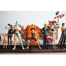 One Piece 11 people and Going Merry ship figures s...