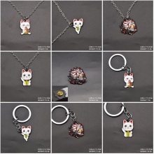 Dandadan anime alloy key chains necklace brooch pins
