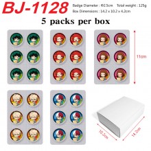 5packs/box My Hero Academia Mini Capsule Badge Bro...