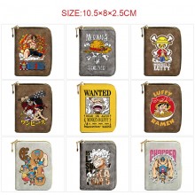 One Piece Zipper Short Wallet Card Holder Pack