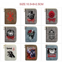 Berserk Zipper Short Wallet Card Holder Pack