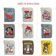 Tom and Jerry cat Zipper Short Wallet Card Holder Pack