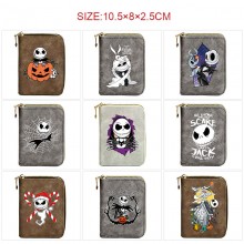 The Nightmare Before Christmas Zipper Short Wallet Card Holder Pack
