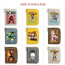 My Hero Academia Zipper Short Wallet Card Holder P...
