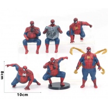 6pcs/set 8cm Fat Spider-Man anime figures(OPP bag)