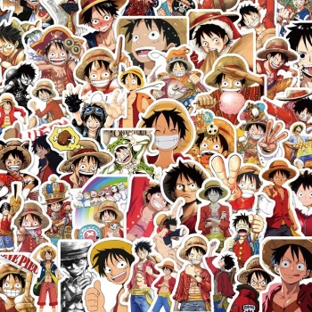 60pcs One Piece Luffy waterproof stickers set