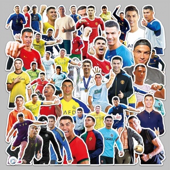 50pcs Cristiano Ronaldo star waterproof stickers set