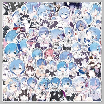 50pcs Re:Life in a different world from zero rem waterproof stickers set