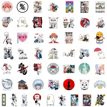 50pcs Gintama anime waterproof stickers set