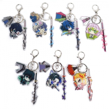 Demon Slayer anime two-sided acrylic key chains