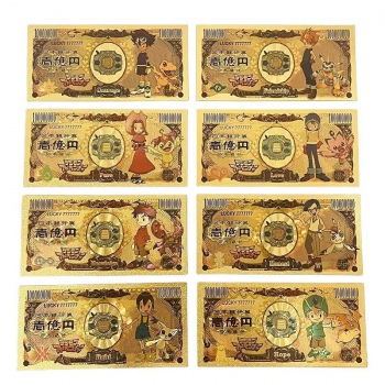 Digimon Adventure coin gold banknotes bills(price for 1pcs)