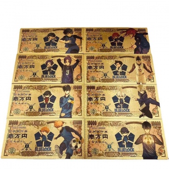 Blue Lock coin gold banknotes bills(price for 1pcs)