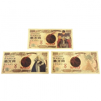 Berserk anime coin gold banknotes bills(price for 1pcs)