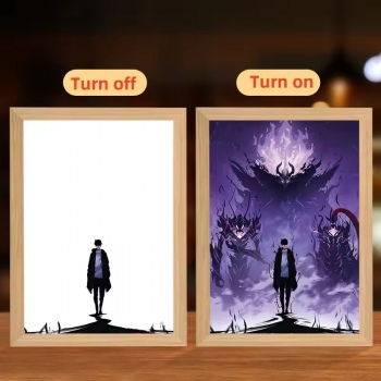 Solo Leveling Led Photo Frame Lamp Painting Night Lights