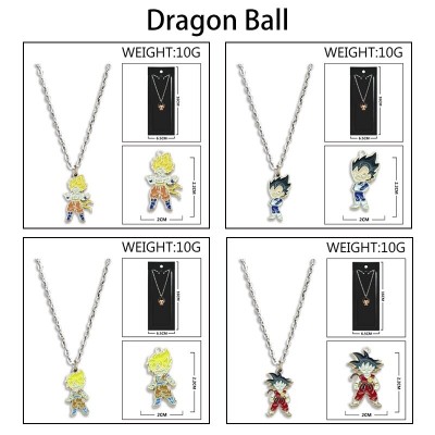 Dragon Ball Colorful Enamel Alloy Necklace