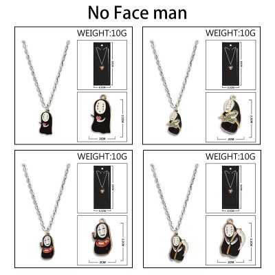 No Face man Colorful Enamel Alloy Necklace