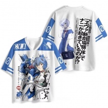 EVA anime Soccer Short Sleeve Printed T-Shirt