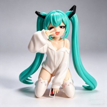12cm UNO Hatsune Miku Cat ear pajamas Figure